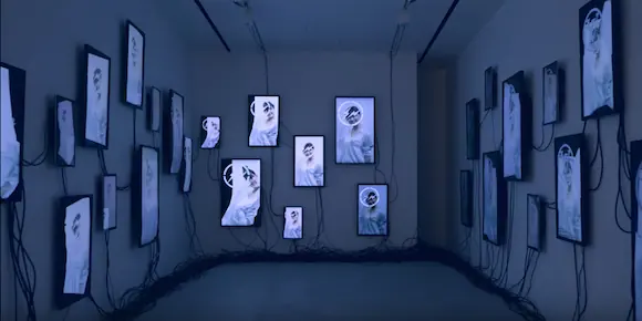 \"Morphing\" installation for LOUIS VUITTON in collaboration with FRAGMENT POP-UP STORE