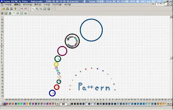 Pa++ern esoteric language for embroidery