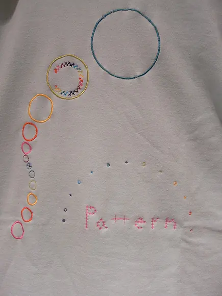 Pa++ern esoteric language for embroidery