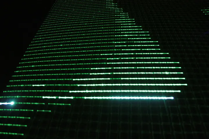 UV laser fade out at 大分市美術館