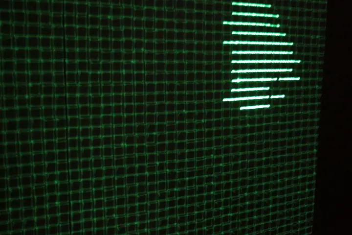 UV laser fade out at 大分市美術館