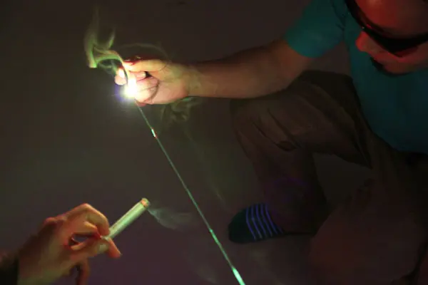 UV laser fade out test