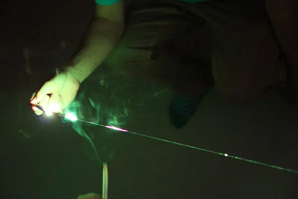 UV laser fade out test