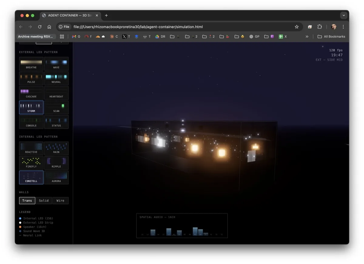 3D Simulation - Night constellation