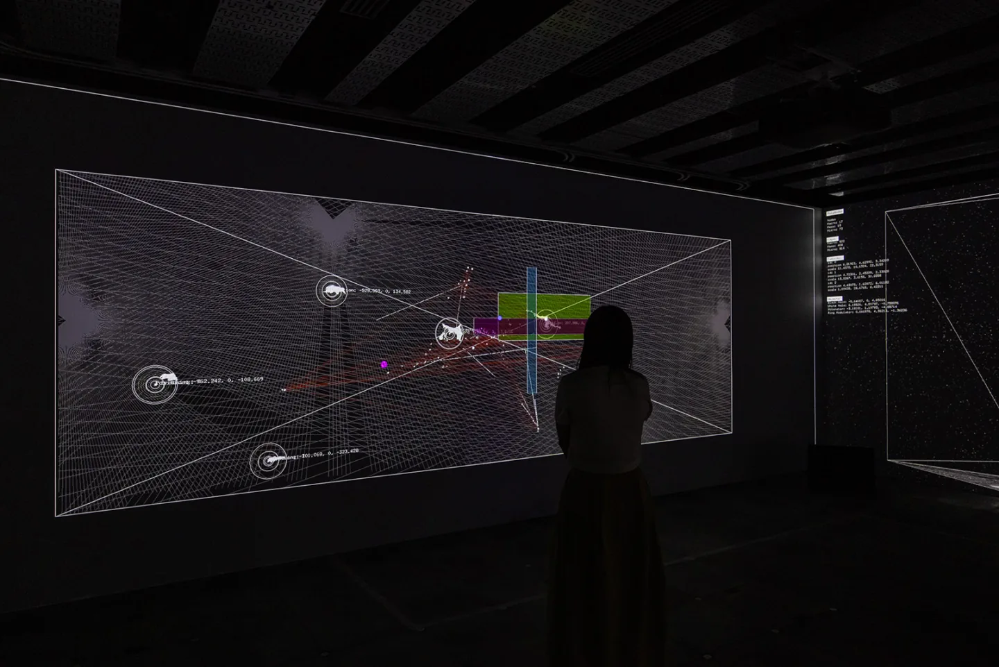 作品「PolyNodes Installation Debug Views (ポリノーズ・インスタレーション・デバッグ・ビュー)」その2