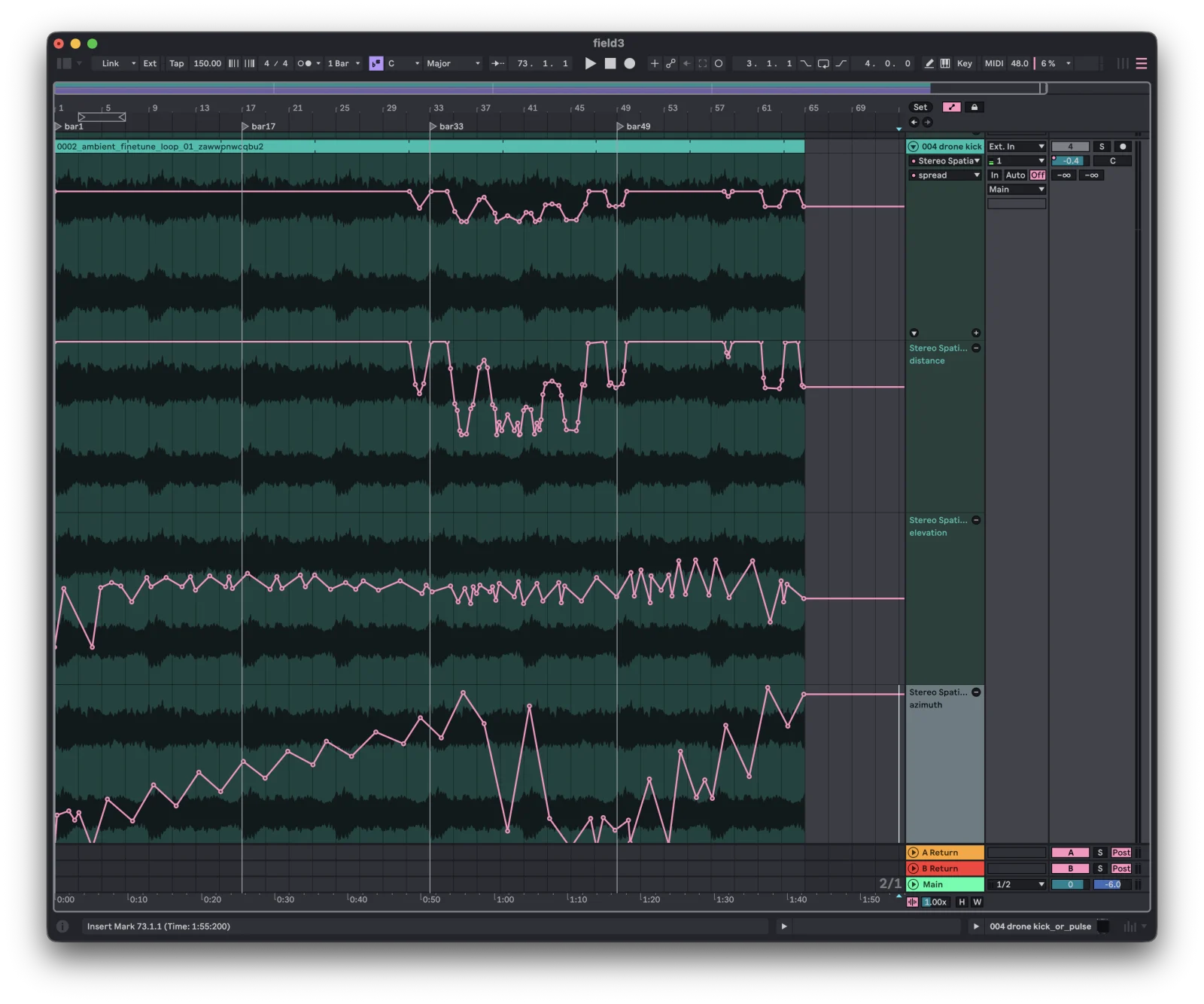Spatializer automation lanes