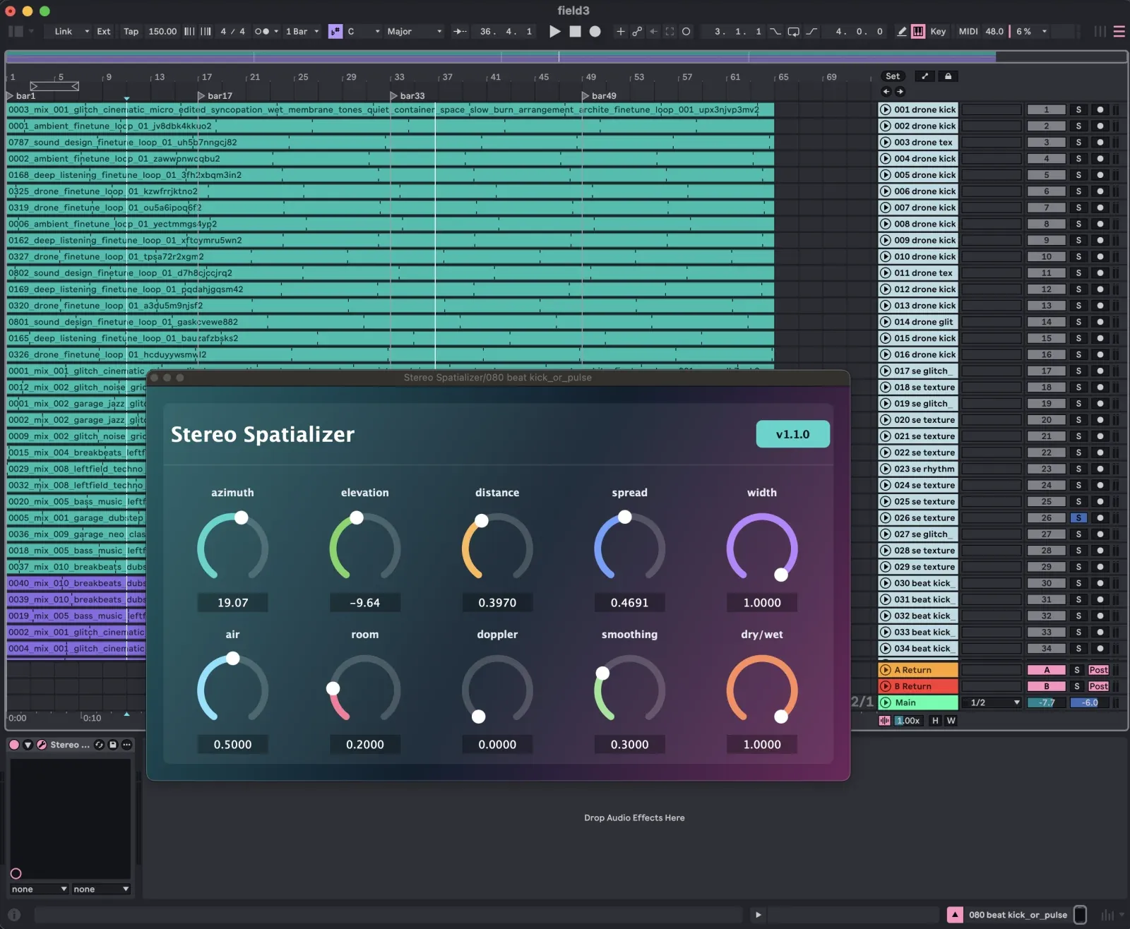 Stereo Spatializer plugin GUI