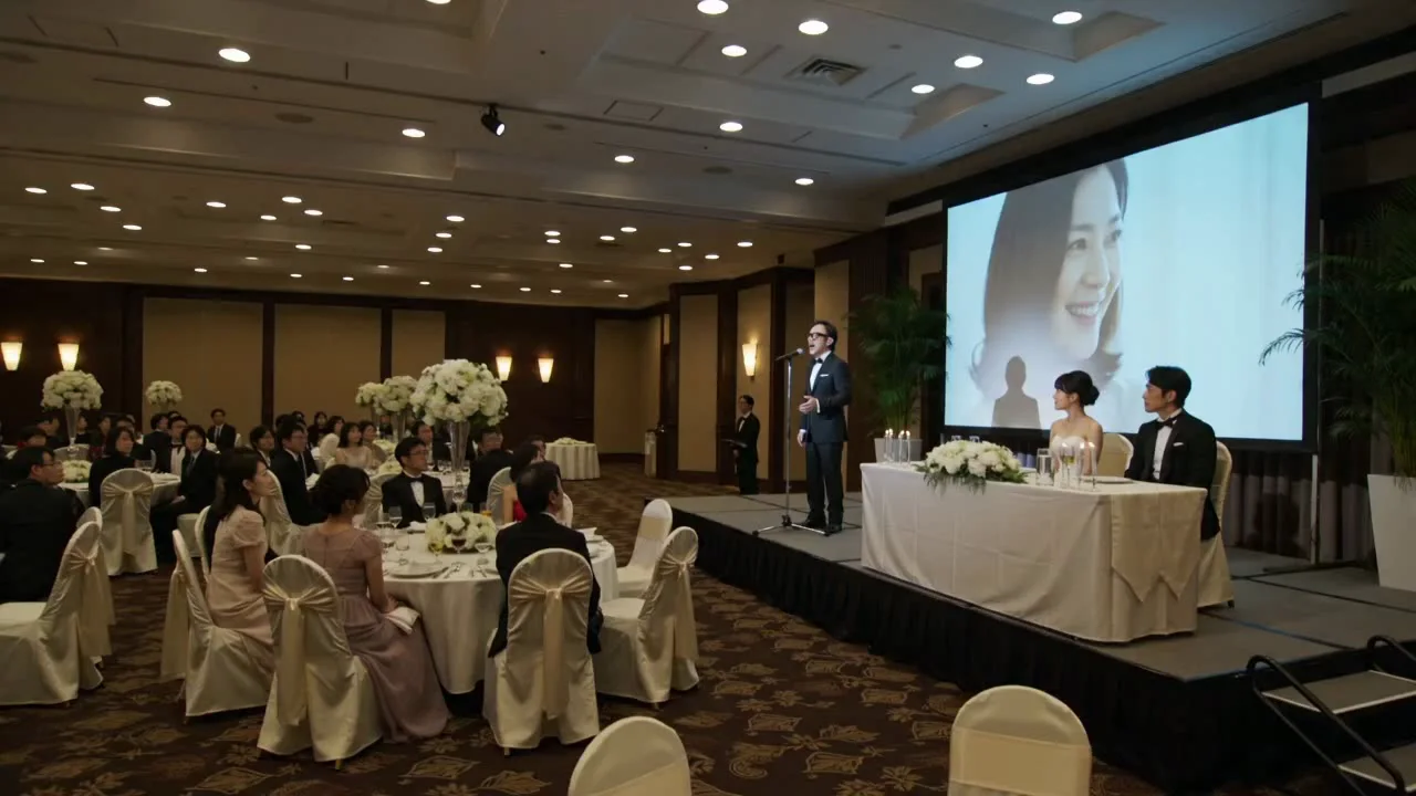 未来の結婚式シーンを含む生成MVフレーム