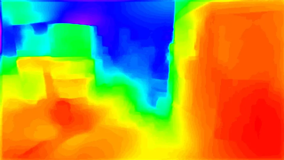 Dense depth estimation frame
