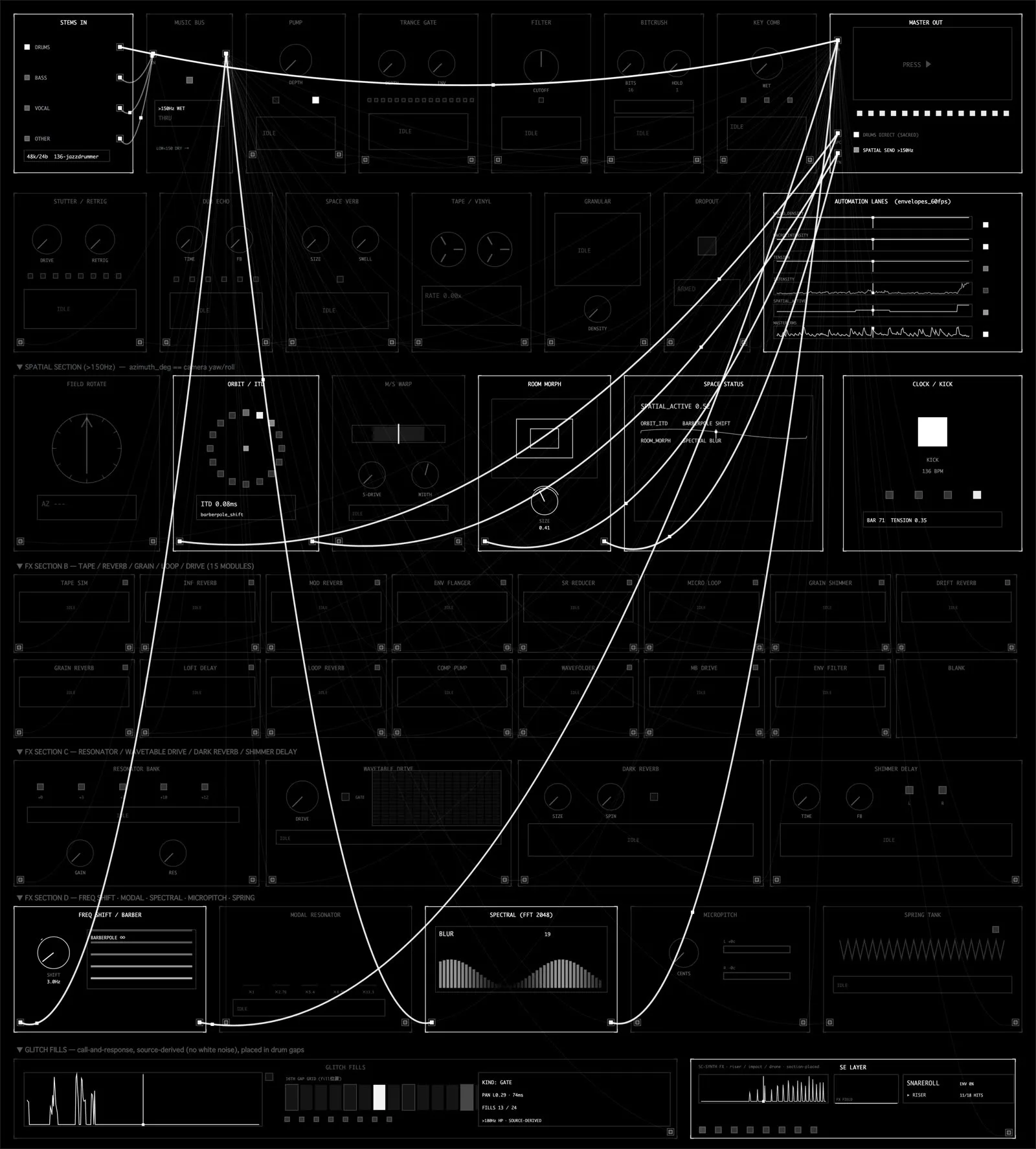 The Agent Patch virtual modular rack preview