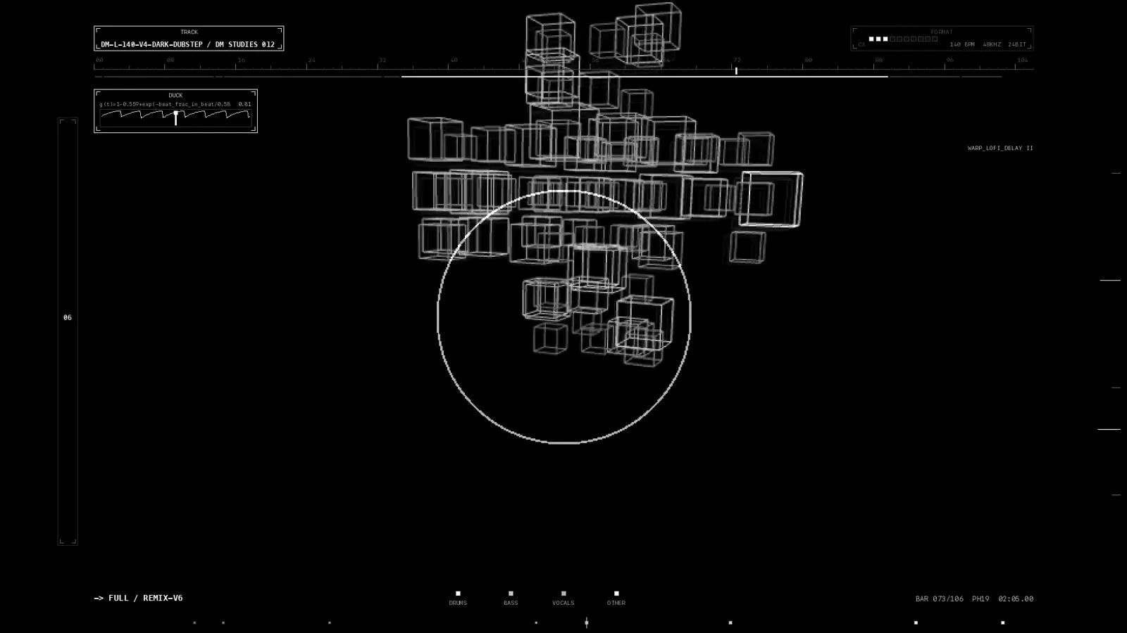 リミックスと同期したVJ映像