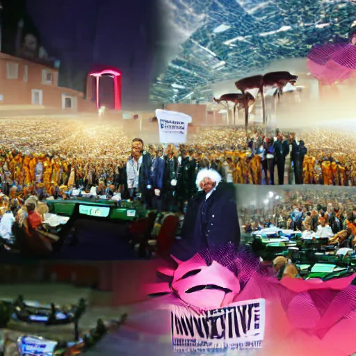 VQGAN+CLIP output for The most innovative convention in history