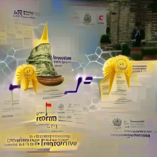 VQGAN+CLIP output for The most innovative and positive reform competition in history