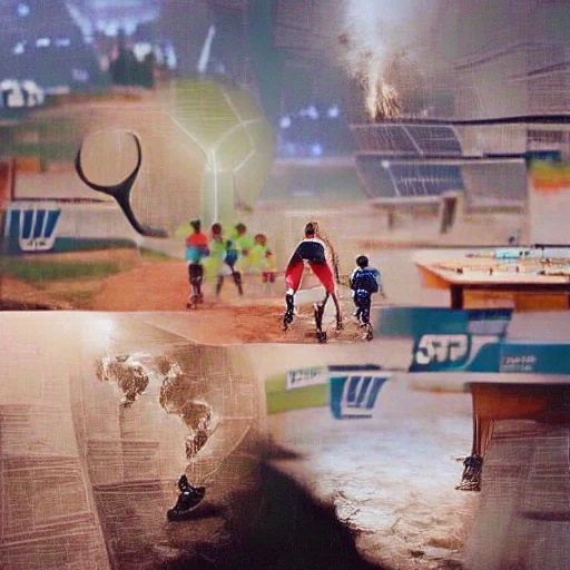 VQGAN+CLIP output for Sport has the power to change the world and the future