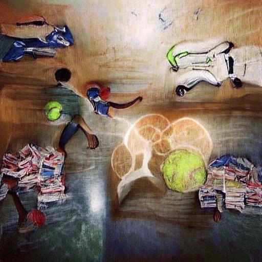 VQGAN+CLIP output for Sports have the power to change the world and the future